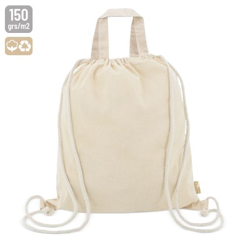 BOLSA MOCHILA DE ALGODÓN RECICLADO «AGRA»10073-CR