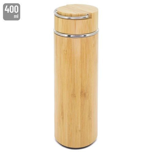 TERMO DOBLE PARED BAMBU/ACERO INOXIDABLE «MALASIA»10078