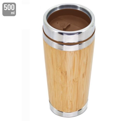 VASO TERMO BAMBU DOBLE CAPA 500ML «CUE»10079