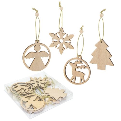 SET ADORNOS DE MADERA «NOELLY»10117