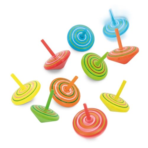 SET 10 PEONZAS DE MADERA NATURAL «GIRO»10127
