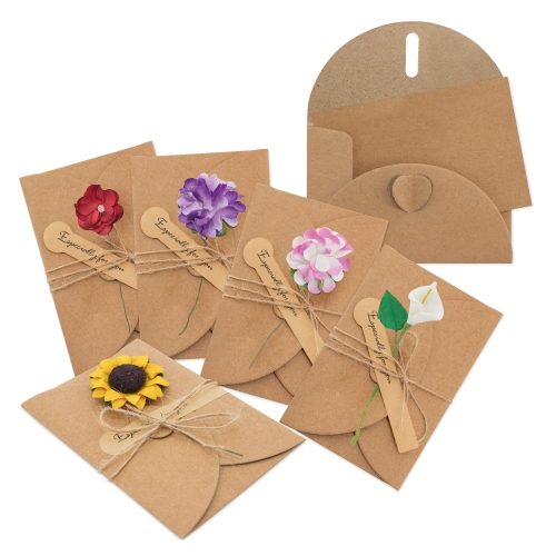 TARJETAS VINTAGE FLORES SECAS (PACK DE 10)10168