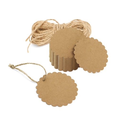 ETIQUETA KRAFT FESTONEADA «BETSY» (1 PACK 100 UD)10170