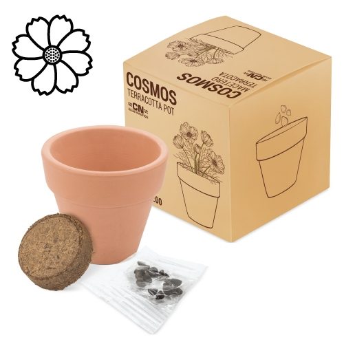 MACETA TERRACOTA COSMOS»FLORAL»10200