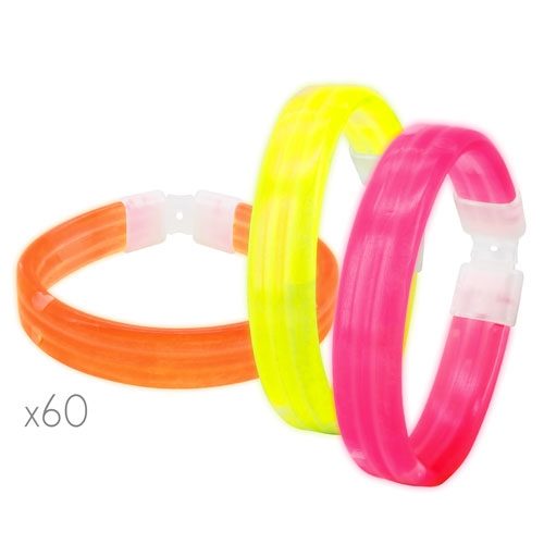 PULSERAS LUMINOSAS «NEÓN PARTY» (PACK DE 60)10290
