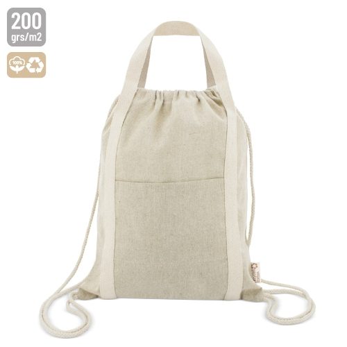 BOLSA MOCHILA DE ALGODÓN RECICLADO «YALA»10317
