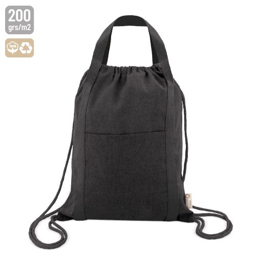 BOLSA MOCHILA DE ALGODÓN RECICLADO «YALA»10317-NE