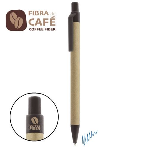 BOLÍGRAFO CARTÓN RECICLADO Y FIBRA CAFÉ «VALDÉS»10327