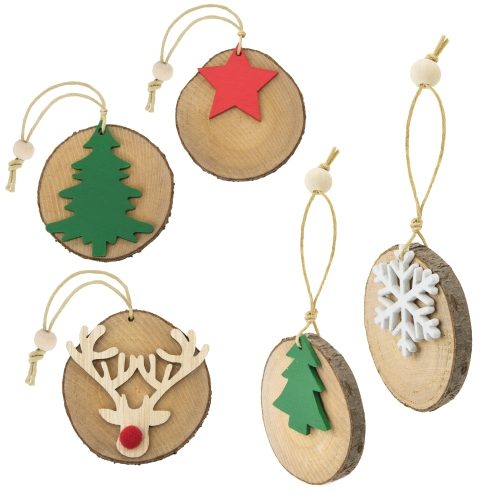 SET ADORNOS DE MADERA (5 PCS) «LOPPI»10368