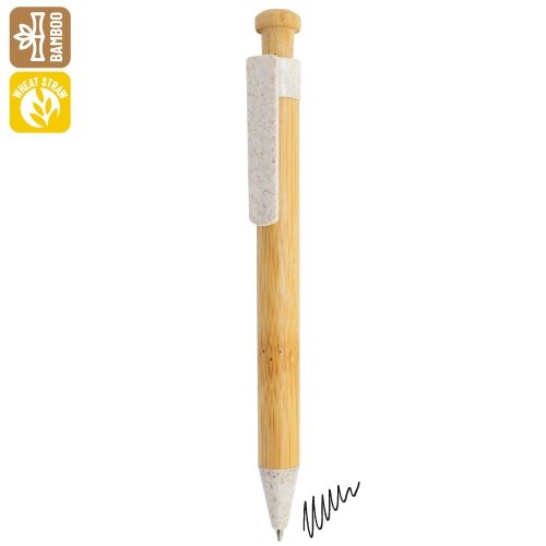 BOLIGRAFO DE BAMBÚ Y FIBRA DE TRIGO «KOBAX»10468