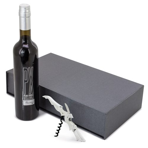 ESTUCHE VINO PX CON ABRIDOR SACACORCHOS10497