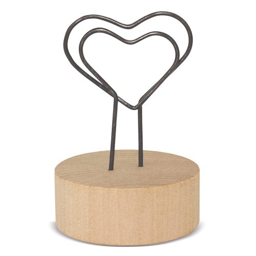 MEMO CLIP CON BASE DE MADERA «LOVE U»10541