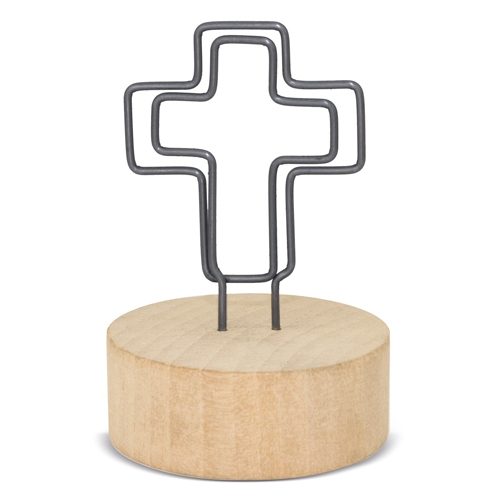 MEMO CLIP CON BASE DE MADERA «CRUCI»10543