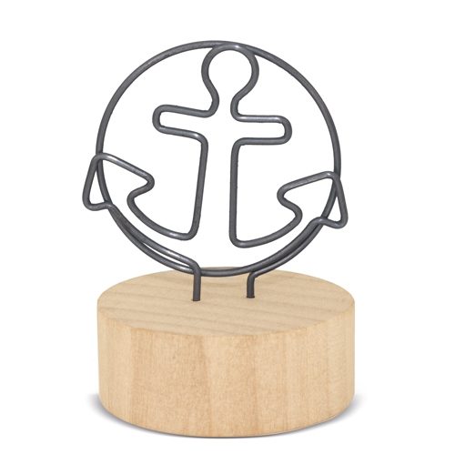 MEMO CLIP CON BASE DE MADERA «ÁNCORA»10544