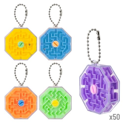 SET 50 LLAVEROS LABERINTO 3D «BOLALOCA»10618