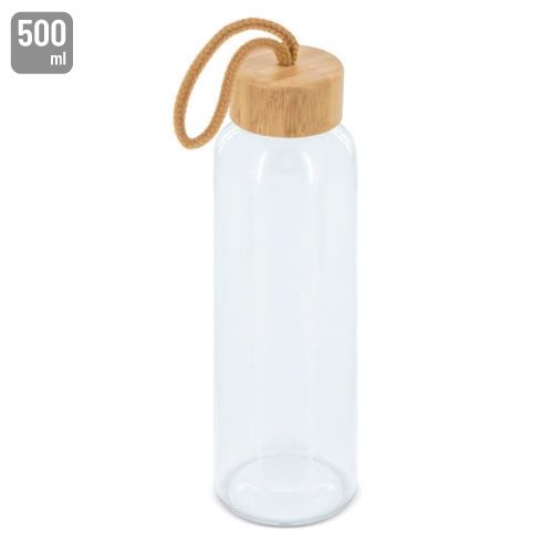 BOTELLA CRISTAL TAPON BAMBU «BLIS»10920