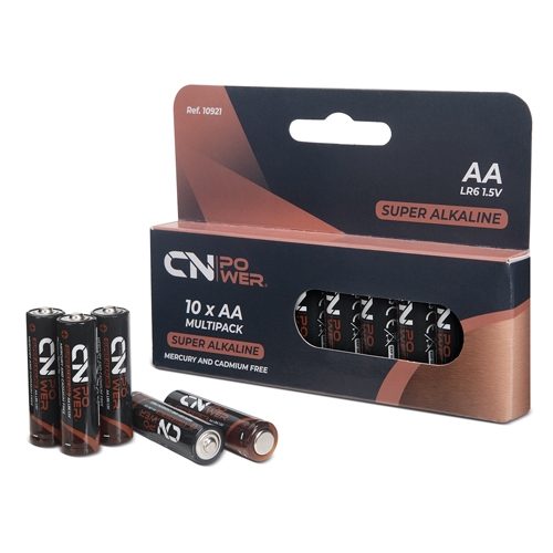 PACK DE PILAS ALCALINAS R6-AA «CN POWER» (10 UD.)10921