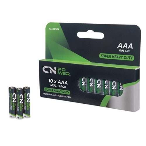 PACK DE PILAS R03-AAA «CN POWER» (10 UD.)10924