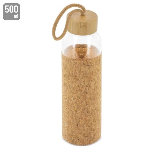 BOTELLA CRISTAL TAPON BAMBU/CORCHO «ZASI»10930
