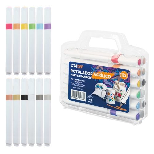 SET 12 ROTULADORES ACRILICOS «KOLORIN»10933