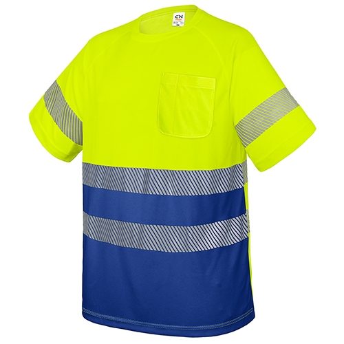 CAMISETA CON BOLSILLO Y BANDAS REFLECTANTES «ELÁST»10949-3XL-AM-RY