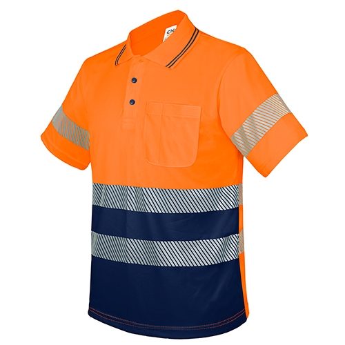 POLO CON BOLSILLO Y BANDAS REFLECTANTES ELÁSTICAS “QVO”10955-4XL-NA-MA