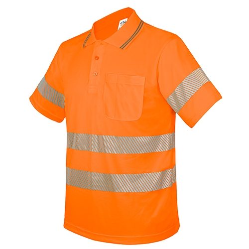 POLO CON BOLSILLO Y BANDAS REFLECTANTES ELÁSTICAS “QVO”10957