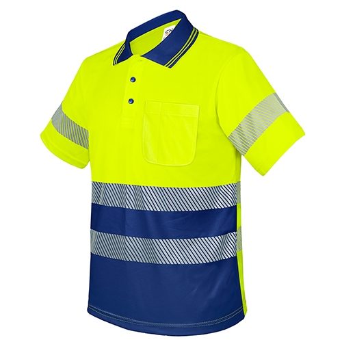 POLO CON BOLSILLO Y BANDAS REFLECTANTES ELÁSTICAS “QVO”10958
