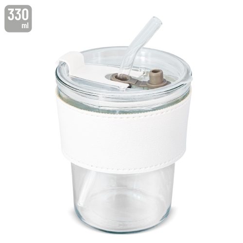 VASO 330 ML CON PAJITA DE CRISTAL «DELICATESSEN»10965