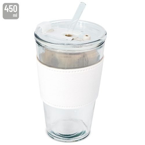 VASO 450 ML CON PAJITA DE CRISTAL «DELICATESSEN»10973