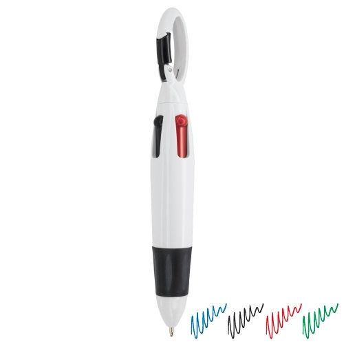 BOLIGRAFO 4 COLORES CON MOSQUETÓN «KLEUR»A-327