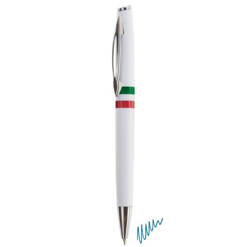 BOLIGRAFO METAL/PLASTICO BANDERA ITALIA «AYSEN»A-328-ITA