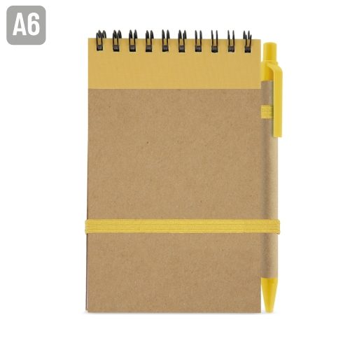 BLOC DE NOTAS CON BOLIGRAFO RECICLADO «MAEL»B-370