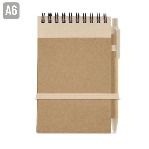 BLOC DE NOTAS CON BOLIGRAFO RECICLADO «MAEL»B-370