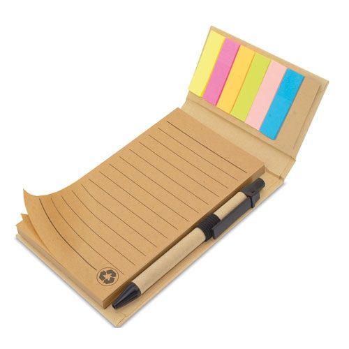 LIBRETA MARCADOR CON BOLIGRAFO DE SOBREMESA «ECOLIFE»B-424
