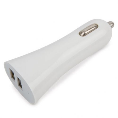 CARGADOR DE COCHE DOBLE USB BLANCOC-097