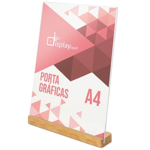 PORTAGRÁFICAS A4 BASE MADERA «IZOR»H-416