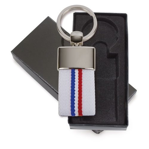 LLAVERO CINTURON BANDERA FRANCIA BLANCO «DEREX»P-015-FR
