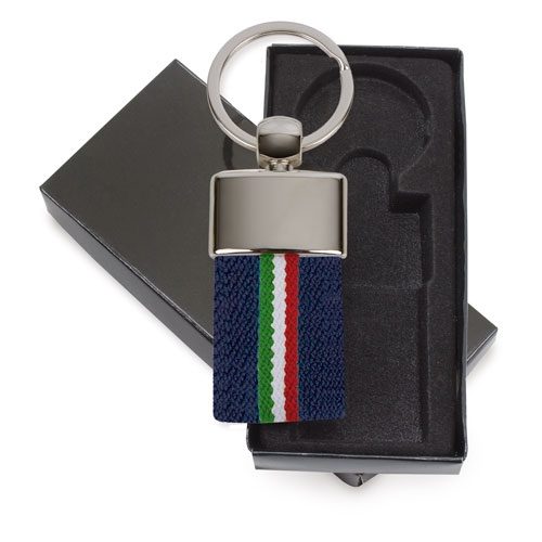 LLAVERO CINTURON BANDERA ITALIA BLANCO «DEREX»P-015-IT