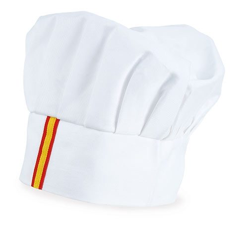 GORRO COCINERO BANDERA BLANCO «RONCER»T-049-ESP