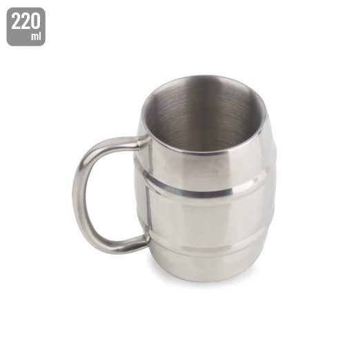 JARRA ACERO INOXIDABLE DOBLE CAPA 220ML «LUNDOR»Z-225