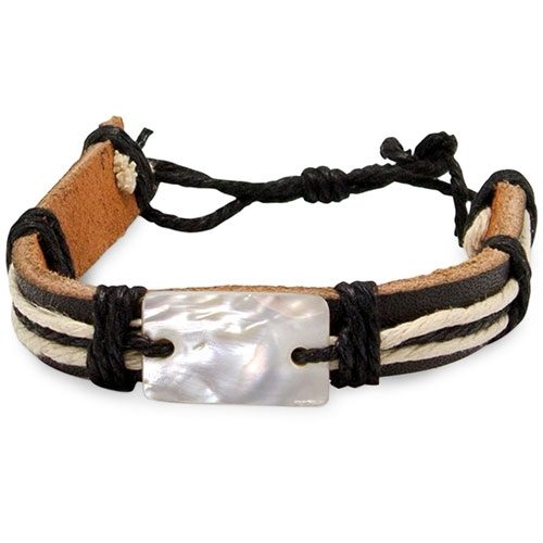 PULSERA PIEL/NACAR «MAGALUF»Z-667