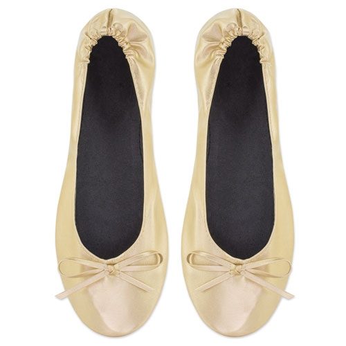 ZAPATILLA PLEGABLE ORO (12 PARES) «BALLET»Z-689