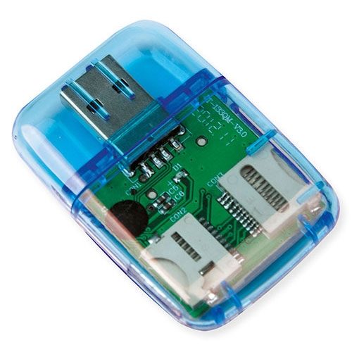LECTOR DE TARJETAS AXER AZULZ-796